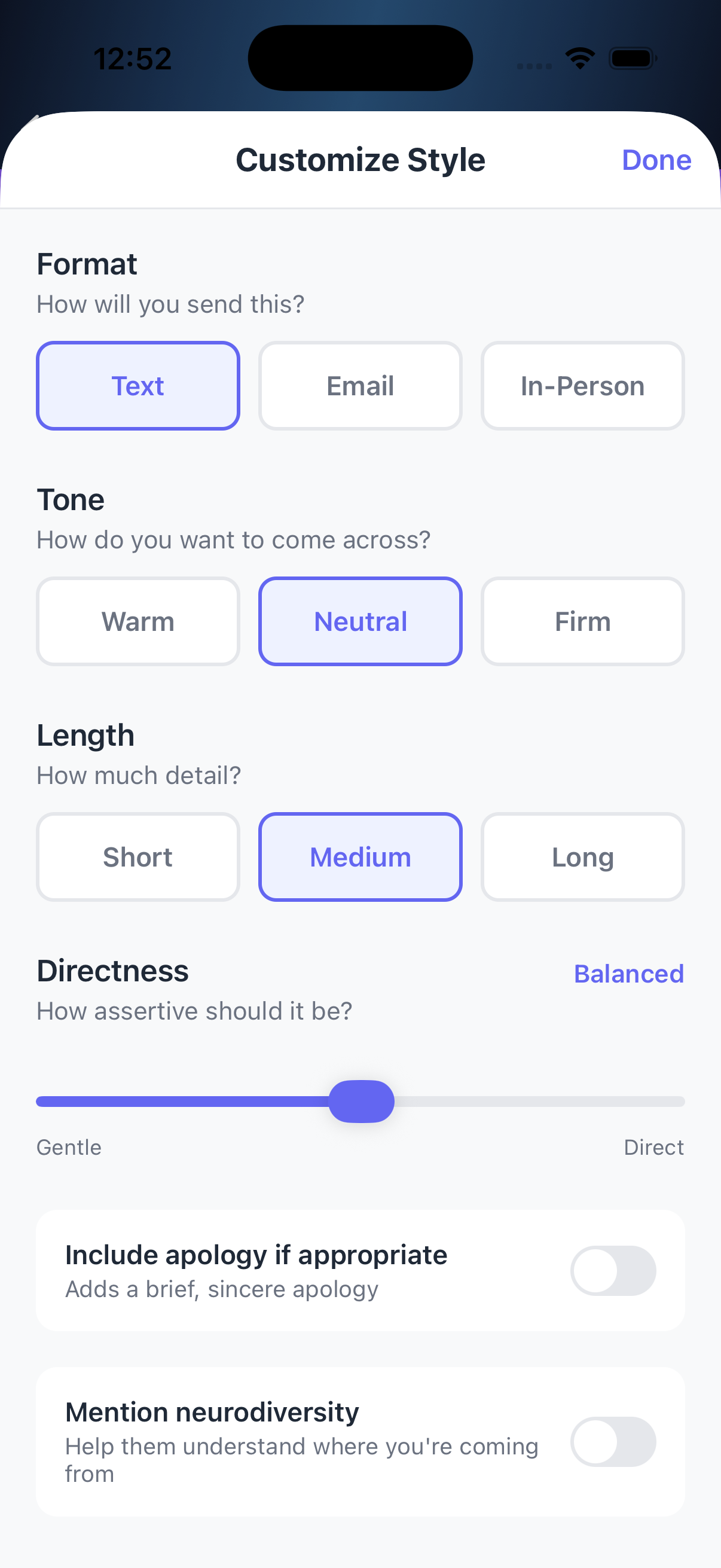Neurodivergent mode screenshot 6