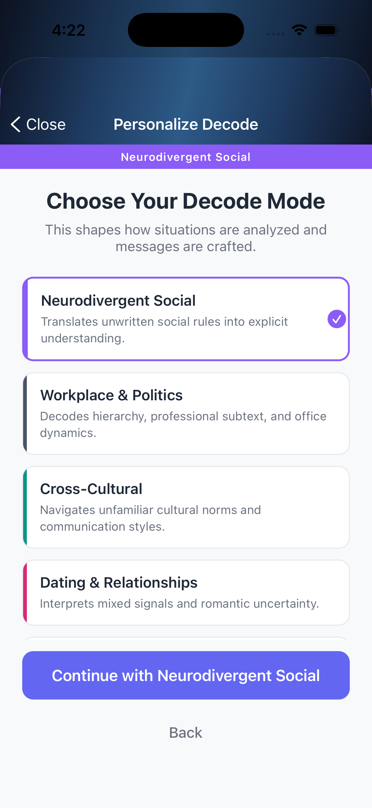Personalization screenshot 2
